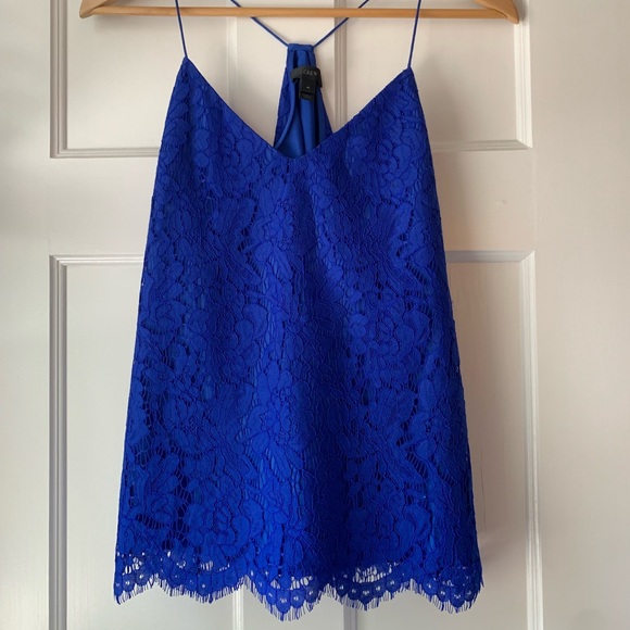 J. Crew Tops - J.Crew | Cobalt Lace Tank